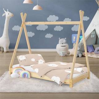 ML Design COT TEPI 70 x 140 cm med slattedramme, natur, indisk seng lavet af