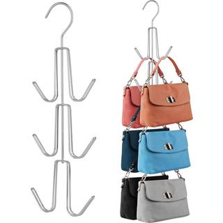 Zedodier Purse Hanger Organizer for Closet 2 Pack Hanging Bag Holder Hold punge Synlige og i god stand Metal Handbag Storage Hook Backpack Rack S