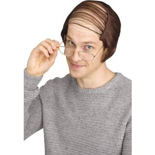 Halbglatze Perücke Braun