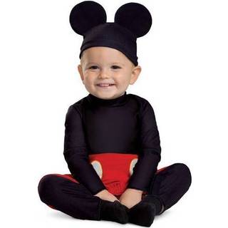 Forkl?dning Unisex Baby Mickey Mouse Costume Officiel Disney Mickey Mouse Onesie Ears St?rrelse Sp?dbarn og sm?b?rn kostumer som vist st?rrelse 6