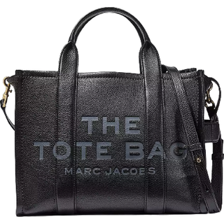 The Leather Medium Tote Bag, Sort