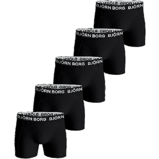 Björn Borg Cotton Stretch Boxer 5-pack Sort, XS