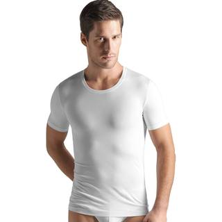 HANRO Herren T-Shirt weiß Baumwolle & Mix unifarben - weiß