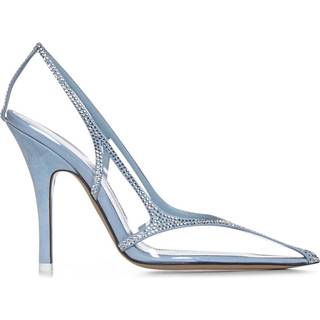 The Attico Venus Chrome PVC and suede pumps - silver - EU 39