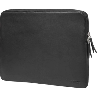 Trunk Ægte Læder Sleeve til Bærbar PC 13" (32 x 23 x 2 cm) - Black