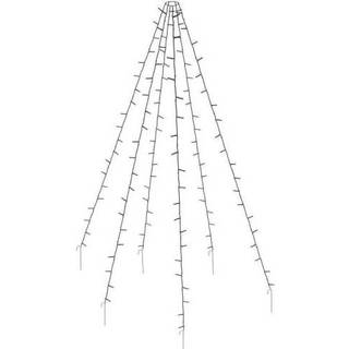 Lyskæde til flagstang 400 LED varm hvid 8+2 meter