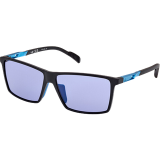 Adidas Sport Unisex SP0058 02V Solbriller Sort-opaque Blå Rund Normal