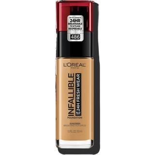L'Oreal Paris Makeup Ufejlbarlig op til 32 timers frisk slid letv?gtsfundament 486 Ristet mandel 1 fl oz emballage kan variere