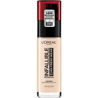 L'Oreal Paris Makeup Infallible op til 32 timers frisk slid letv?gtsfundament 390 rose perle 1 fl oz emballage kan variere