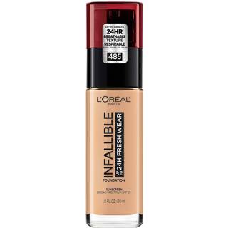 L'Oreal Paris Makeup Ufejlbarlig Op til 32 Hour Fresh Wear Lightwear Foundation 485 Golden Sun 1 Fl Oz Emballage kan variere