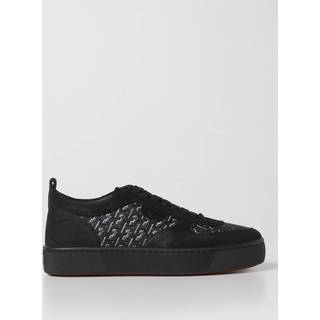 Christian Louboutin Happyrui suede-trimmed sneakers - black - EU 44