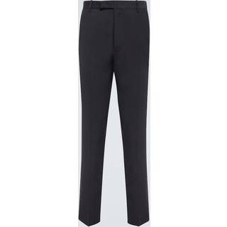 The Row Elijah straight-leg silk-blend georgette pants - blue - 36