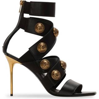 Balmain Alma embellished leather sandals - black - EU 35