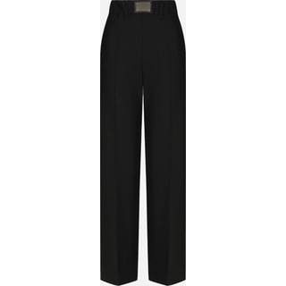 Dolce&Gabbana Wool-blend wide-leg pants - black - M