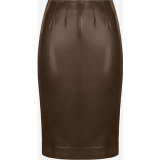 Dolce&Gabbana High-rise satin pencil skirt - brown - XS