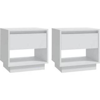 Sengebord 45X34X44 Cm Konstrueret Træ - 2 / Betongrå