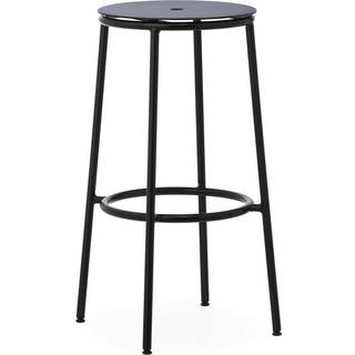 Normann Copenhagen Circa Barstol H75 Sort/Sort Aluminium
