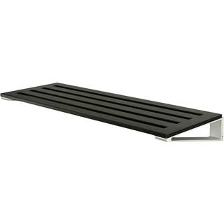 Knax hylde 6 skohylde - 60 cm - Hvid helplade - Sorte hyldebærere