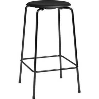 Fritz Hansen High Dot Barstol H65 4-legs Sort/Sort Læder