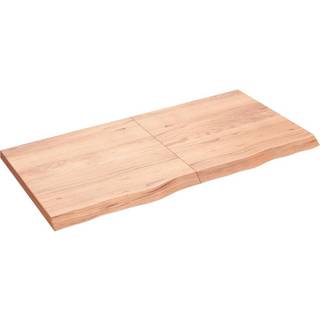 væghylde 120x60x(2-4) cm behandlet massivt egetræ lysebrun