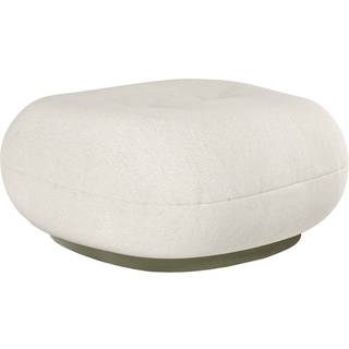 Gubi Pacha Outdoor Ottoman Limonta Lorkey 40 Moss Green Fod - Fodskamler og Puffer Tekstil Hvid - 10106303
