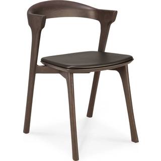 Ethnicraft - Bok Dining Chair - Varnished Oak - Brown - Brown Leather - Spisebordsstole - Alain Van Havre - Brun - Træ