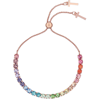 Ted Baker Ted Baker Gold Tone/Rainbow MELRAH: Crystal Adjustable Tennis Bracelet For Women