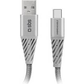 SBS Extreme Collection USB-A til USB-C Flettet Aramid Fiber Kabel - 1.5 Meter - 480 Mbit/s - Sort