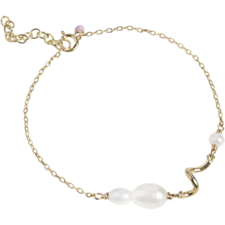 Pearlie Twist Armbånd, Guld, 15+3 cm