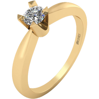 Smykkekæden 14 Karat Guld Ring med Brillant 0,20 Carat W/SI