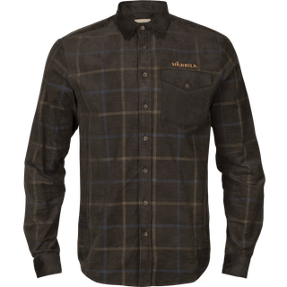 Härkila - Kaldfjord Corduroy Check Skjorte Shadow Brun Herre 3XL Ribejagtogfikseri.dk
