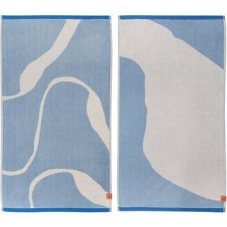 Mette Ditmer Nova Arte gæstehåndklæde 40x55 cm 2-pak Light blue/Offwhite