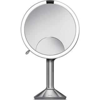 Makeup spejl, med sensor, 28,7 cm, "Trio Max", Brushed - simplehuman