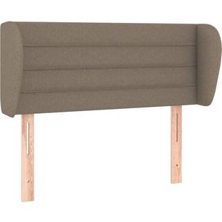 sengegavl med kanter 83x23x78/88 cm stof gråbrun
