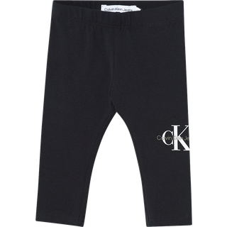 Newborn Slim Logo Leggings - Black - 68