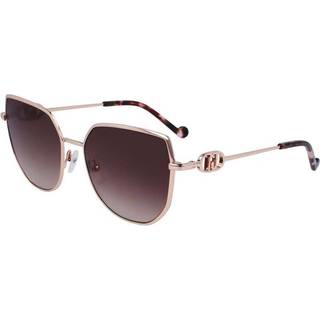 Liu Jo Kvinde LJ154S 722 Solbriller Metal Guld Brun Geometrisk Skygge