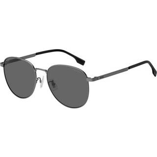 BOSS Boss 1536/F/S Asian Fit R80/M9 57 Solbriller Mænd Silver - Matte Dark Ruthenium Silver - 57mm