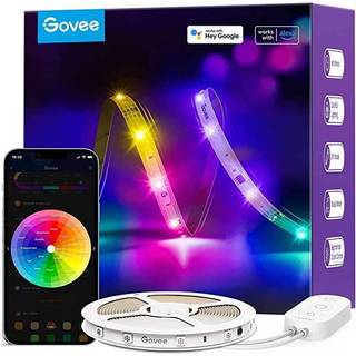 Govee Basic Wi-Fi + Bluetooth RGBIC LED Strip Lights - 10m - Hvid