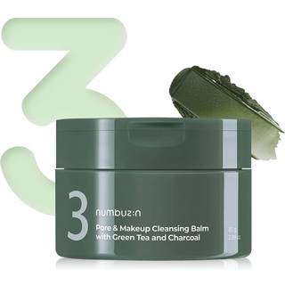 Numbuzin No.3 Pore & Makeup Cleansing Balm med grøn te og kul | Quick & Easy Cleansing reducerer hudorme ingen duft 2.99 oz