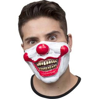Horror-Clown Halbmaske aus Latex