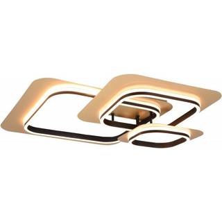 Lugo LED-loftlampe, guld-sort, 74x74 cm