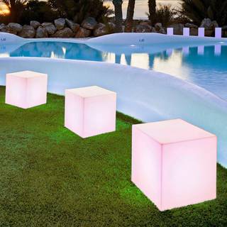 Newgarden solcellelampe Cuby cube, højde 53 cm
