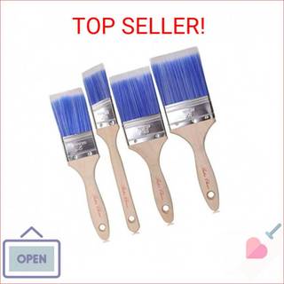 Bates penselb?rster - 4 pakke behandlet tr?h?ndtag pensel pensel pensler s?t professionelt b?rste s?t trim pensel pensel pensel lille penselb?rst