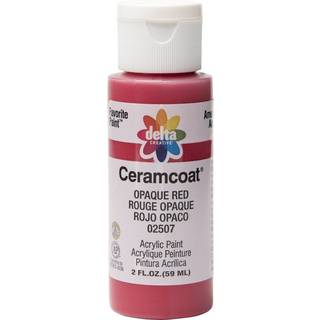 Delta Creative Ceramcoat Akrylmaling i forskellige farver (2 oz) 2507 uigennemsigtig r?d r?d