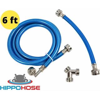 Damptørrer Slanginstallationssæt (6 ft) - 3 -lags PVC -belagt rustfrit stål - Burst Proof - Universal Fit til alle damptørrer -mærker - Inkludere