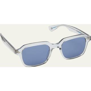 Garrett Leight OG FREDDY P SUN LLG/NVY 49 Solbriller Mænd Grå - Transparent Light Grey - 49mm