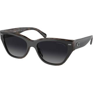 Coach HC8370U CH570 Asian Fit Polarized 5764T3 54 Solbriller Kvinder Black - Black on Tortoise - 54mm
