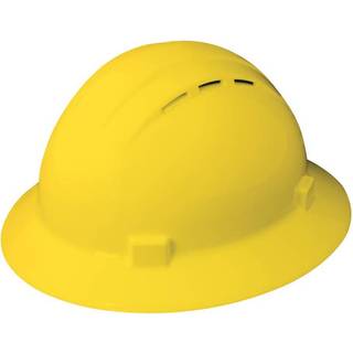 Erb 19332 Americana Full Brim Vent Standard Hard Hat Størrelse: 6 1/2 - 8 Gul