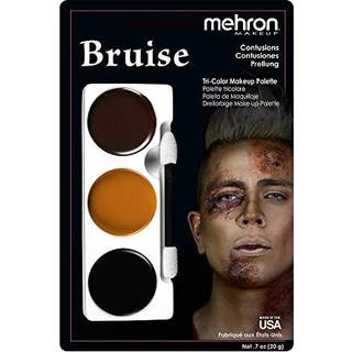 Mehron Makeup Tri-Color karakter Makeup Palette | Halloween specialeffekter og teatercreme Makeup FX Palette | Makeup med ansigtsmaling .7 oz (20