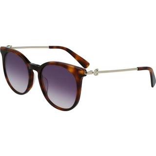 LONGCHAMP Unisex LO693S 230 Solbriller Plast Havana Violet Rund Skygge